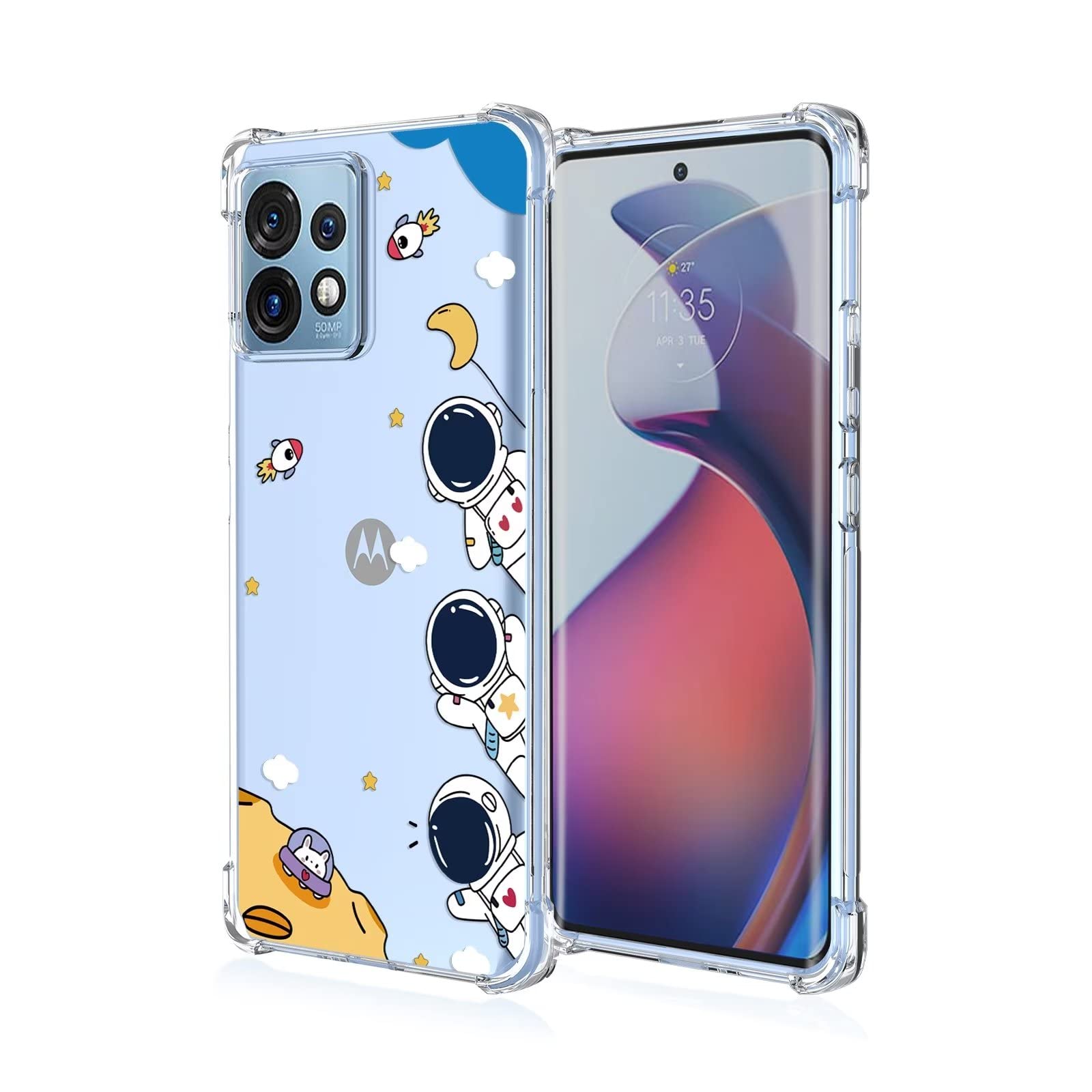 Foluu Custodia Morbida Trasparente Per Motorola Edge 40 Pro (2023): Antigraffio, Angoli Rinforzati, Antiurto