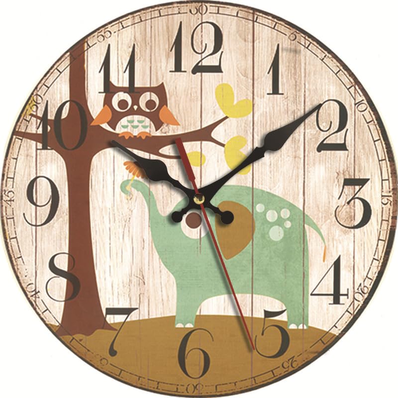 Horloge murale rétro silencieuse à piles pour salon sans tic-tac agaçant