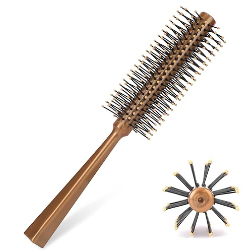 Cepillo redondo pequeño para secar con soplado, cepillo de rodillo pequeño con punta de bola, cepillo de pelo redondo con mango, cerdas de nailon, disponible en Yaxa Peru