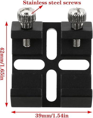 Miniatura 2 de Universal Finderscope Soporte de montaje de aleación de aluminio FinderScope Groove Placa base de ranura de cola de milano para la instalación del