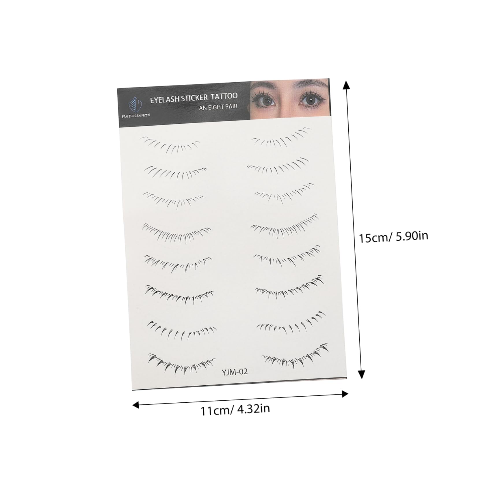 FRCOLOR 5 Sheets Self Adhesive Lower Eyelash Stickers Realistic Eye for Women Easy to Use and Eyelash Supplies for Stunning Eye Looks