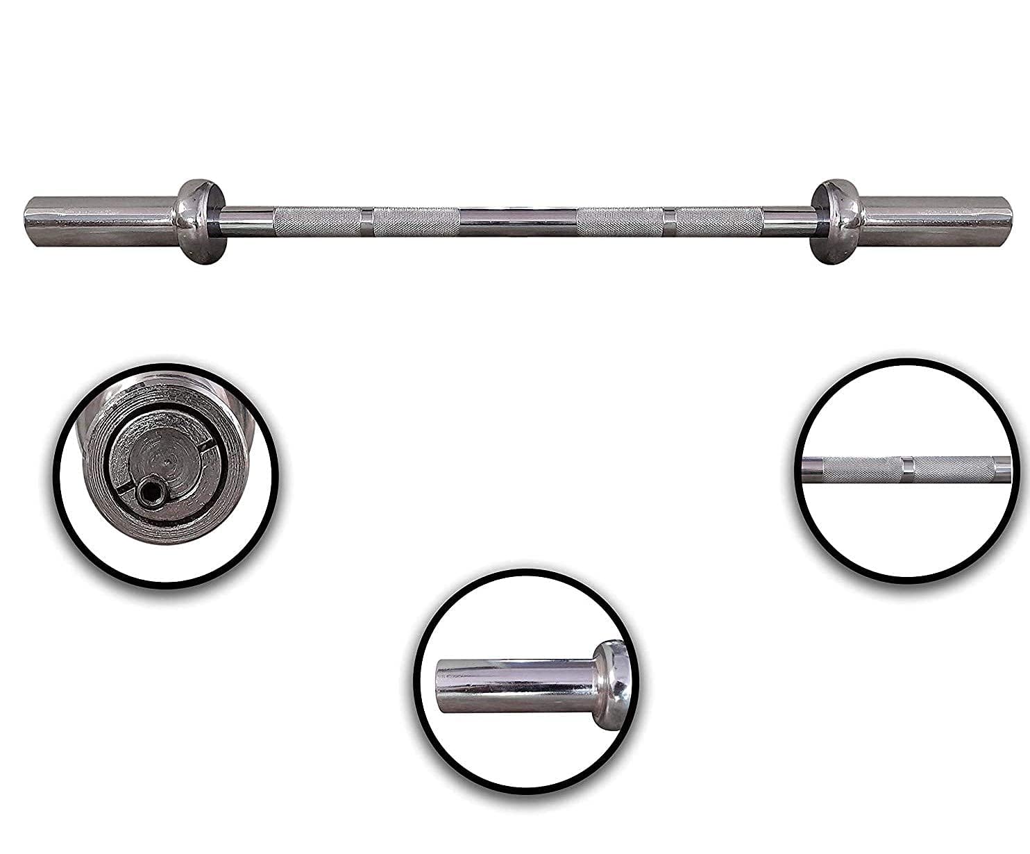 M ART Fitness 6 Feet Straight Olympic Barbell Rod Heavy Weight Lifting Training Gym Fitness Workout (30 mm Internal Dia & 50mm Outer Dia) with Two Springs Sides Locks (B098M8RR9Q) Amazon Price History, Amazon Price Tracker