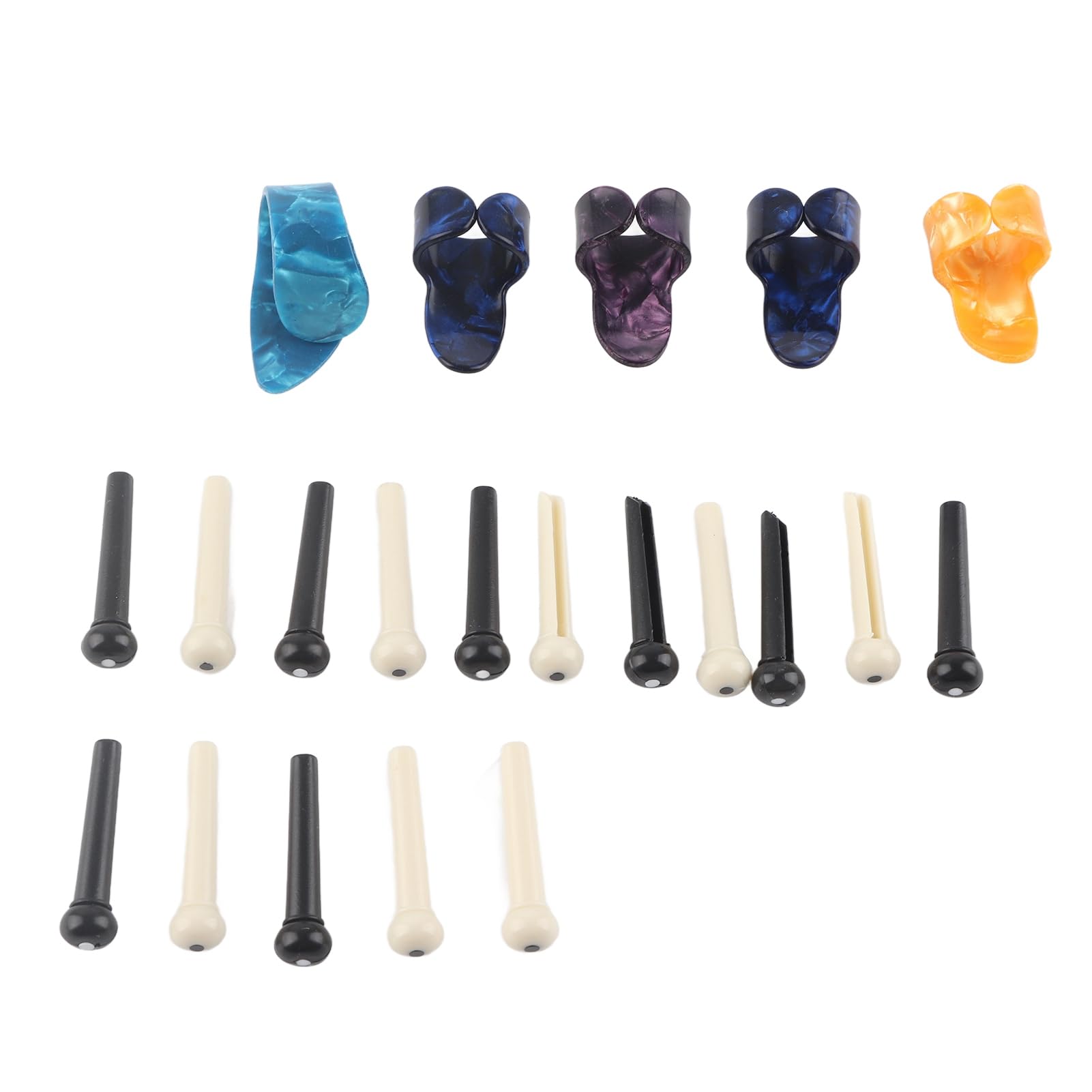 Guitar Accessory Kit Premium Metal Strings Picks Set for Folk Guitar Players 21x15x1.5cm Material: Metal, ABS Plastic Musical Instruments