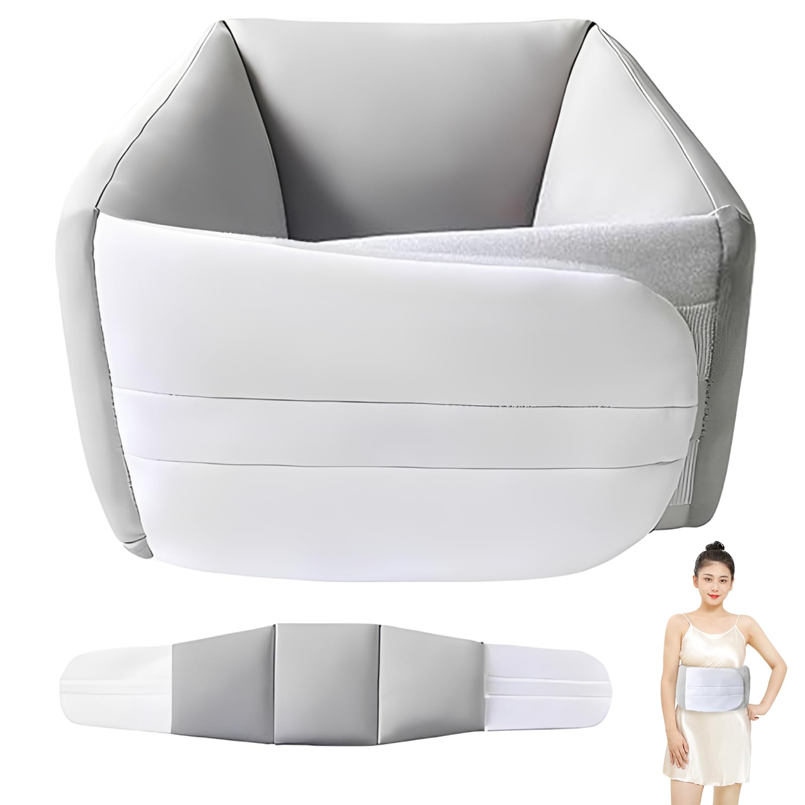 360°Lumbar Support Pillow for Sleeping，Adjustable Lumbar Pillow for Bed with Breathable Ice Silk Cotton，Relief Lower Back & Sciatic Nerve Pain for Side/Back Sleepers