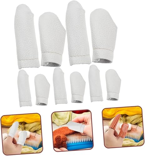 Miniatura 9 de 10 Uds. Cuna de cocina con corte de alfiler, fieltro para dedos, antiarañazos, cubierta de agujas de lana de cuero, para costura, reutilizable,