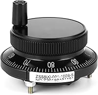 Walfront CNC Pulse Encoder 60mm Handwheel Manual Pulse Generator for Milling Router - 5V IP54 Metal Gear Black