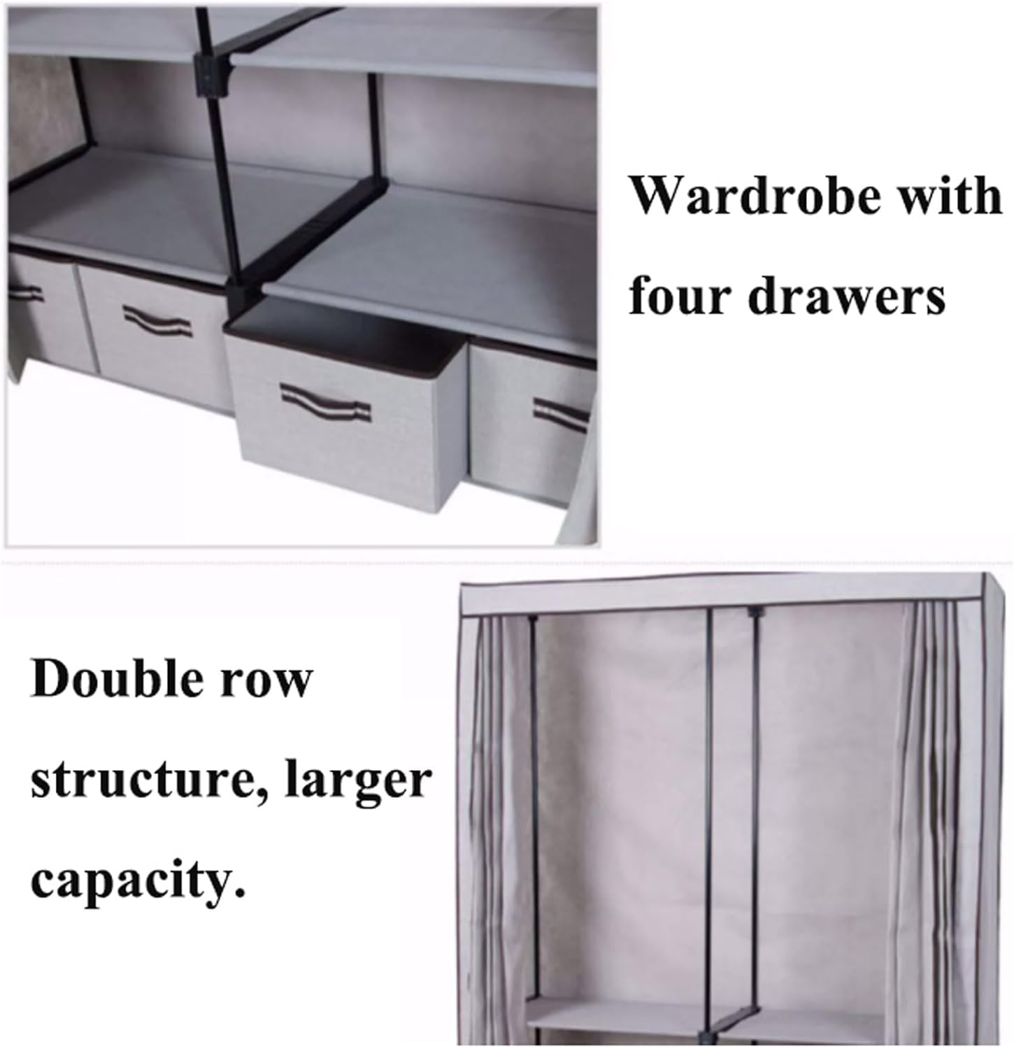 【CUTE★CLOSET 】 Amazon.com: ZXLPHA Portable Closet Iron Wardrobe Closet Fabric