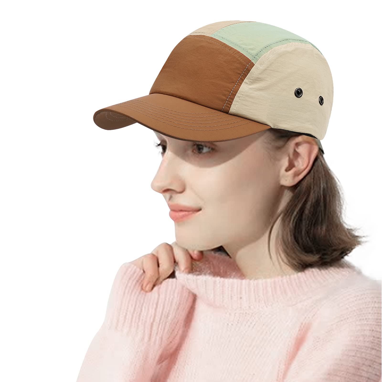 ClakllieQuick Dry 5 Panel Cap for Men Waterproof Baseball Cap Casual Hiking Hats Multi Color Dad Hats Urban Street Camp Hat