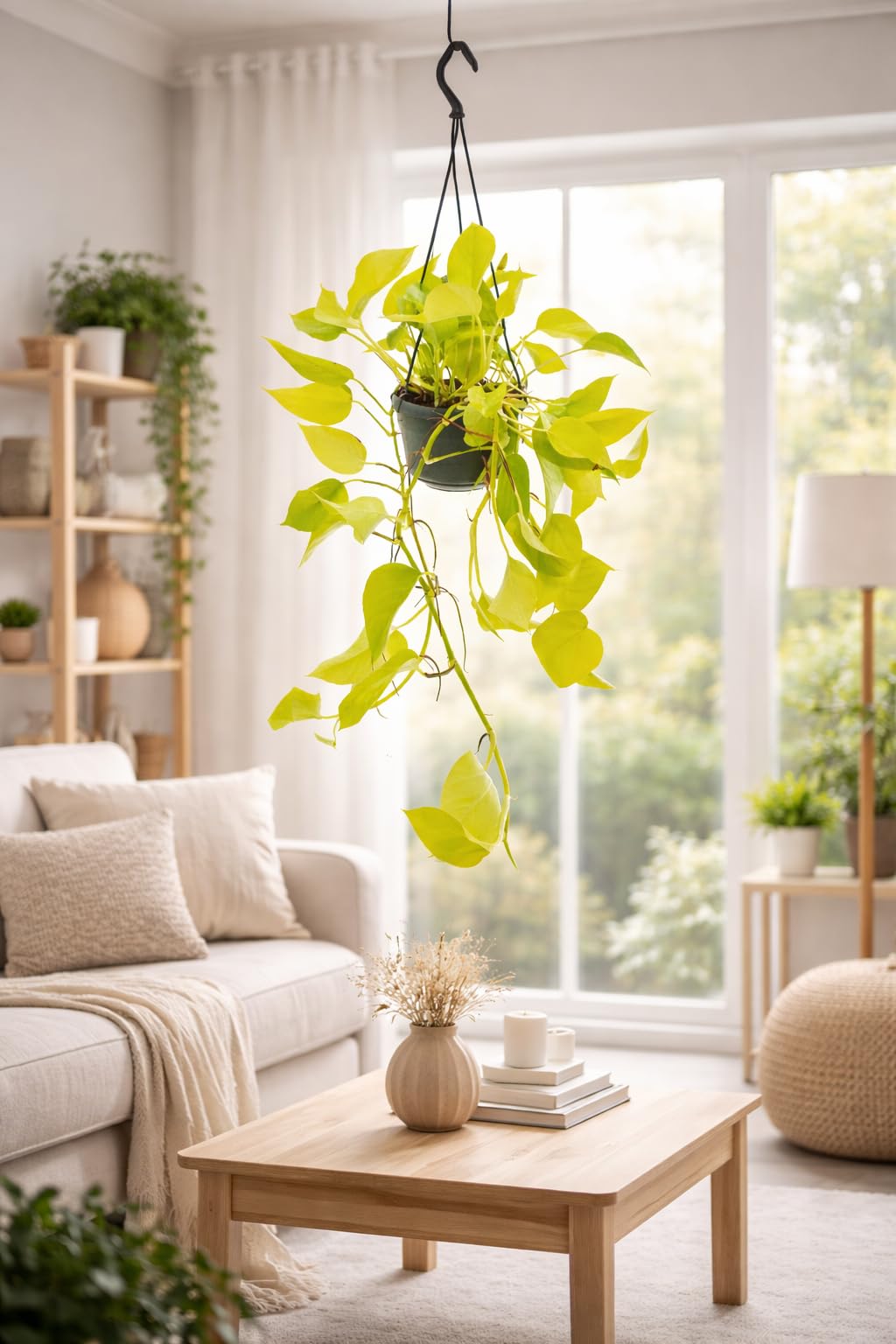 Epipremnum Golden Pothos  40-44 cm Ranke, Pflegeleichte Hngepflanze fr  Innenrume  Efeutute Zimmerpflanze mit Langen Ranken : Amazon.de: Garten
