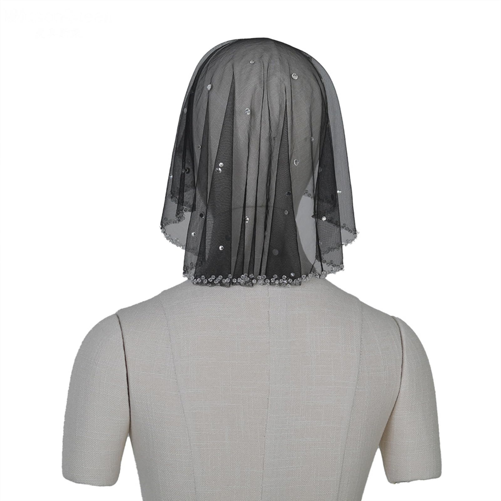 Elegante velo de boda de cristal, accesorio para el pelo con diamantes de imitación, pequeño y redondo, para despedidas de soltera, sesiones de fotos, accesorio de boda