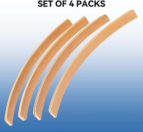 Miniatura 3 de GSE Games & Sports Expert Juego de 4 soportes para naipes de madera, bandejas curvas para puente, manos y pies, Rummy, juegos de cartas UNO (17.5