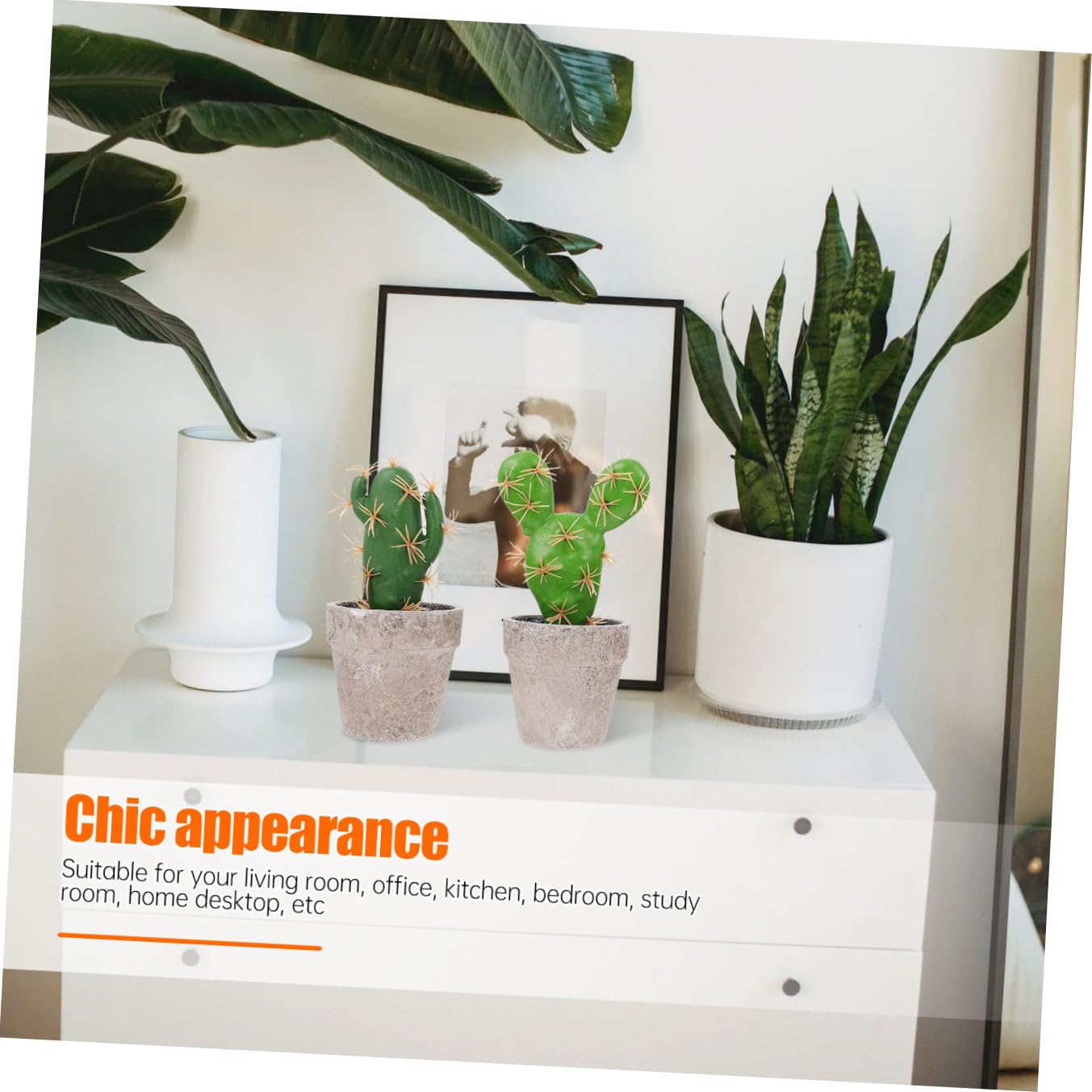 Baluue Set di 4 Piante Finte Succulente in Polpa e Plastica, Decorazione da Tavolo Verde per Cucina e Camera, Facile Cura Aspetto Naturale e Fresco