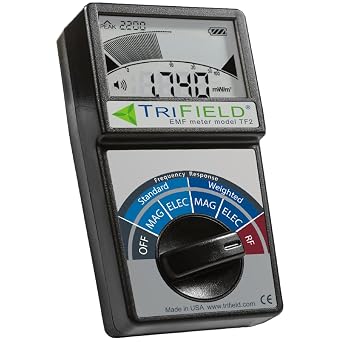 TF2 EMF Pollution Meter 3-in-1 Magnetic, Electric & RF Field Detection | Made in USA by AlphaLab, Inc. Unlimited U.S.-based support for all your EMF questions and concerns