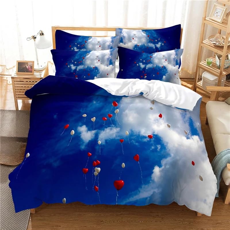Housse de couette 200x200 enfants et adultes pour lit double douce et respirante