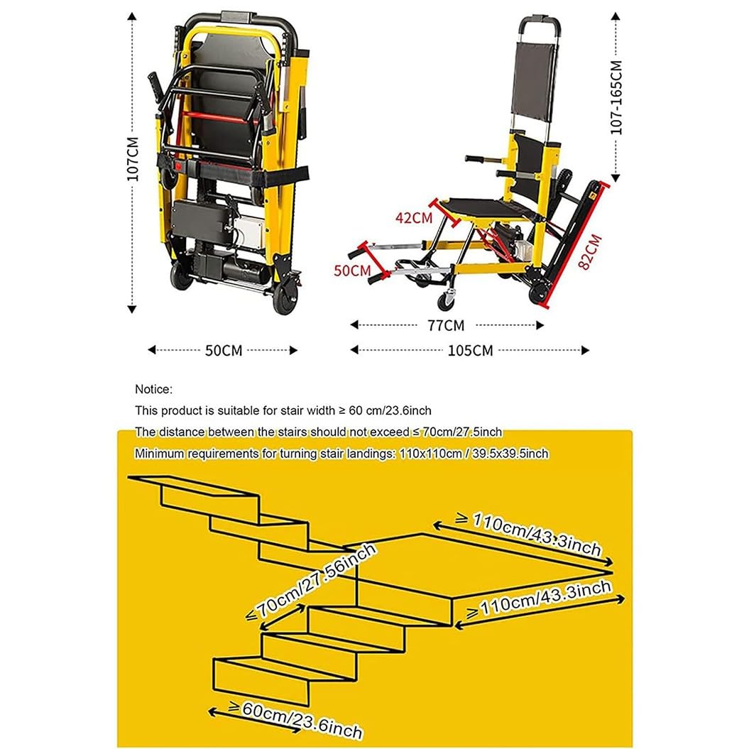 Montascale Per Anziani,Montascale Elettrico,Scalatore Elettrico Cingolato,Per Pazienti Anziani Disabili E Trasferimento Merci,Carico 165 Kg/364 Libbre A