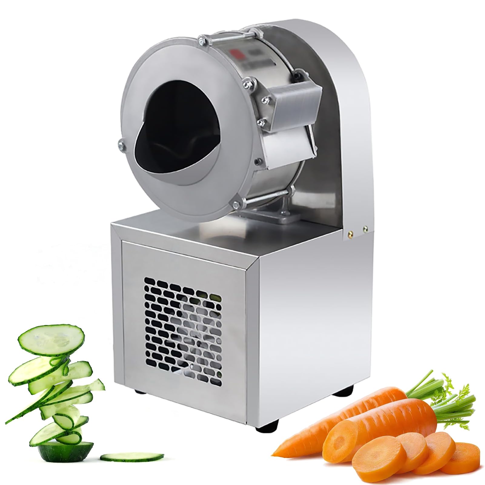 XCSCUK Commercial Vegetable Chopper, Stainless Steel Shredding Slicer,with Adjustable Thickness, for Cabbage, Potato, Carrot In Kitchens (6mm)