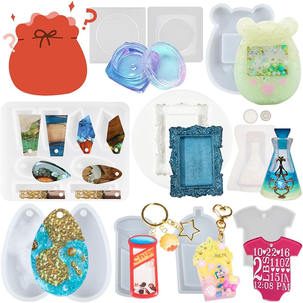 FUNSHOWCASE Resin Mold Mystery Box 5–10pcs Grab Bag for Crafts 100g