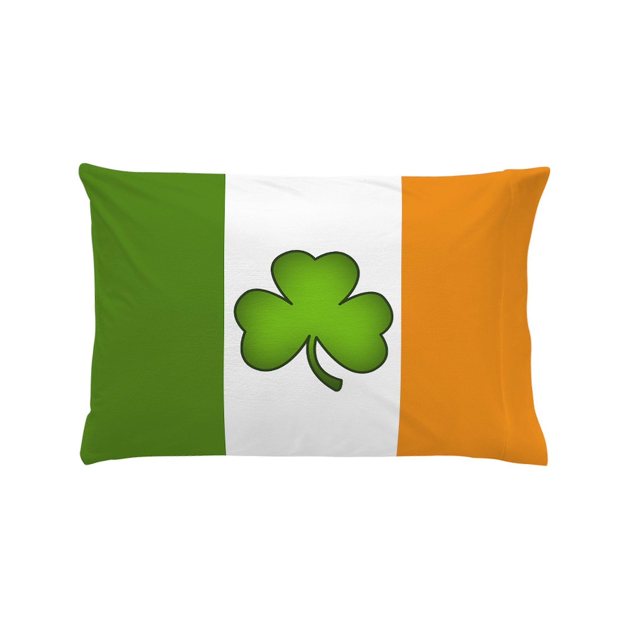 CafePress Irish Flag Shamrock Pillow Case Standard Size Pillowcase, Lumbar Pillow Cover Microfiber