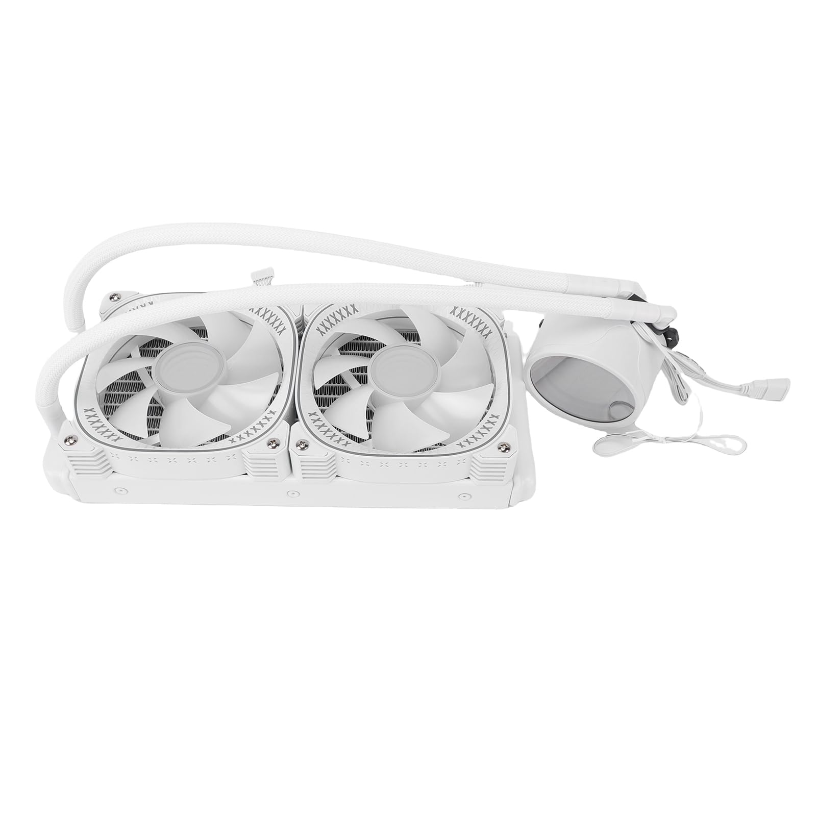 ARGB Liquid CPU Cooler, 2.2 Inch LCD Temperature Display Cooler, PWM Fan Control with 1800 240mm AIO Water Cooling, Ideal for LGA1851 1700 AM5 AM4 Sockets (White)