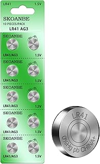 SKOANBE 10PCS LR41 392 384 192 AG3 SR41 1.5V Button Coin Cell Battery