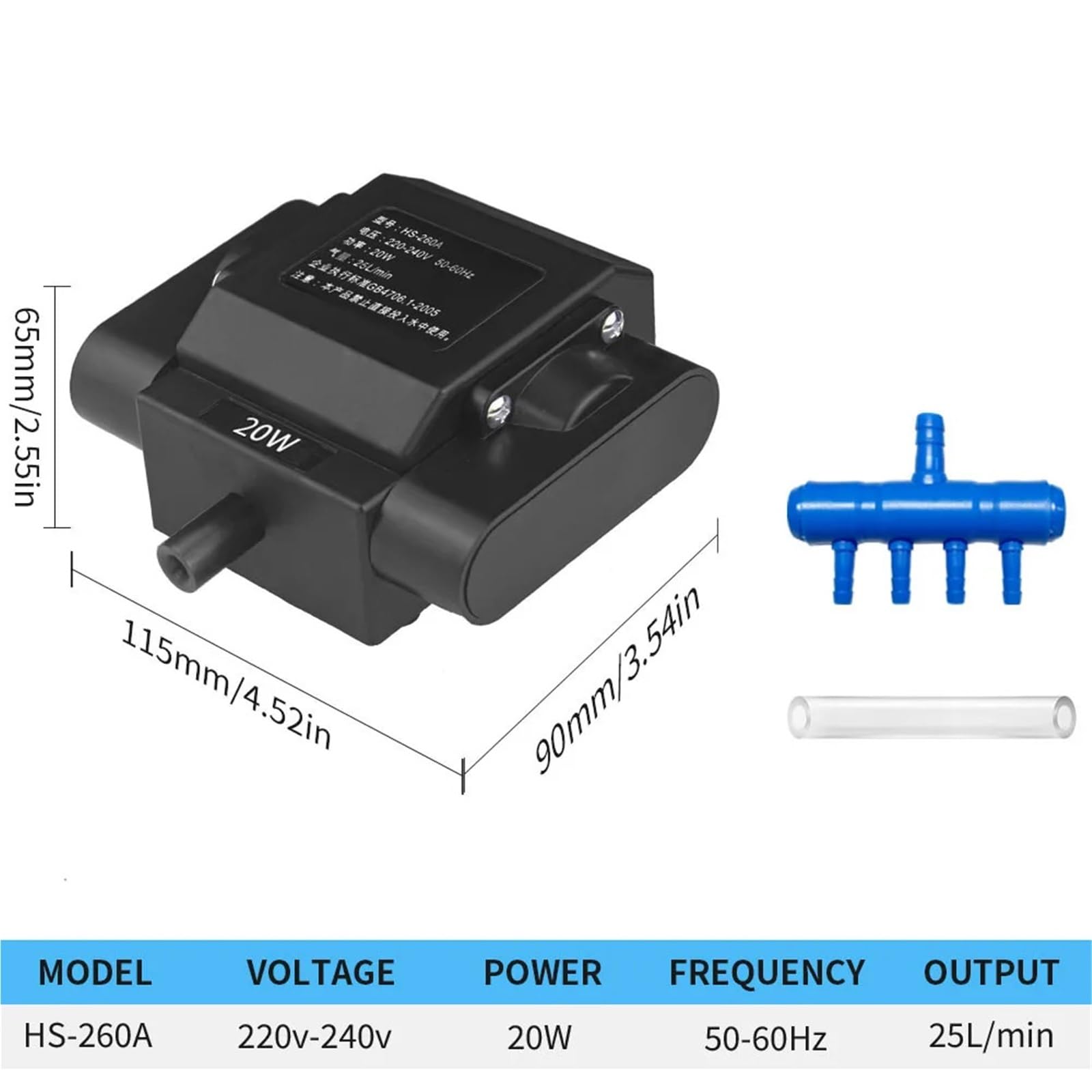 Akwarium Pompa Powietrza Ryby Aerator Tlenu Piwnica Akwarium Hydroponiczna 4 Wyloty Pompa Powietrza Bubbler Z Akcesoriami Fish Tank