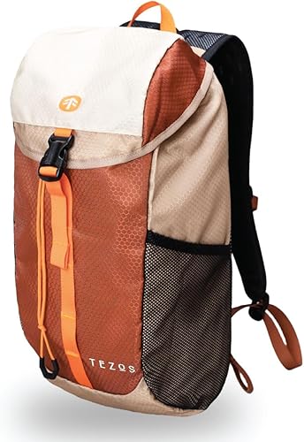 Tezos Juniper Daypack, mochila ligera de senderismo y mochila de hidratación para camping, viajes, ciclismo y al aire libre, 16 litros (arena del