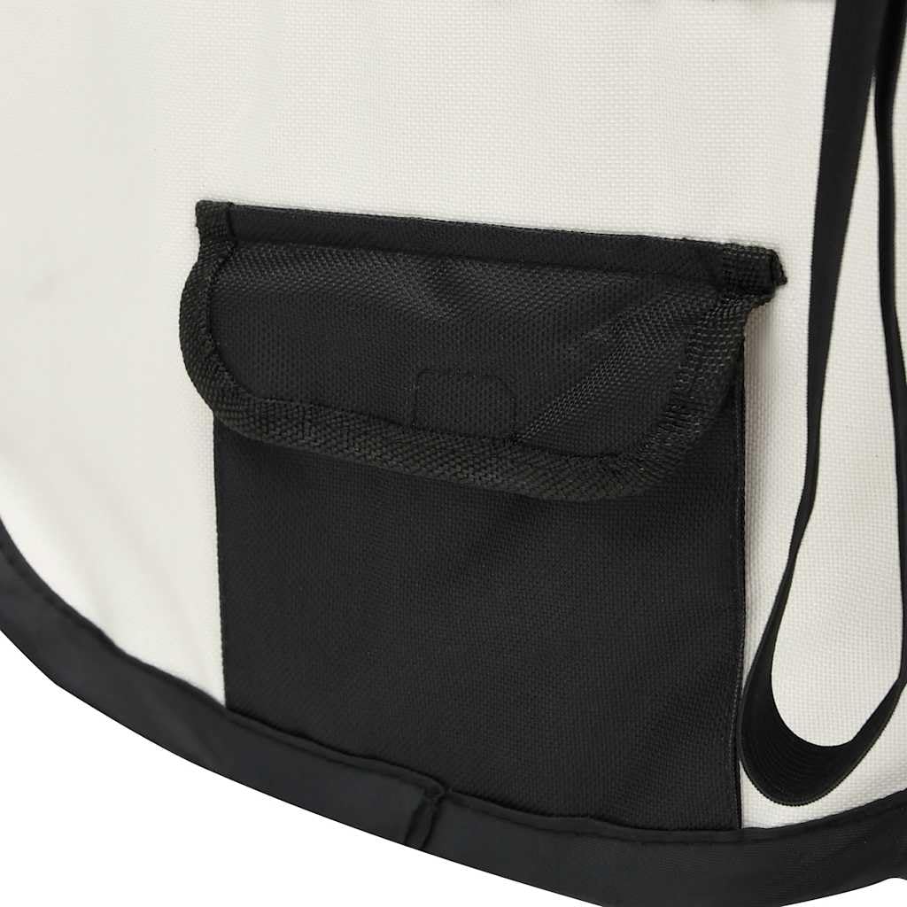 vidaXL Parc Pliable pour Chien avec Sac de Transport Noir 145x145x61cm