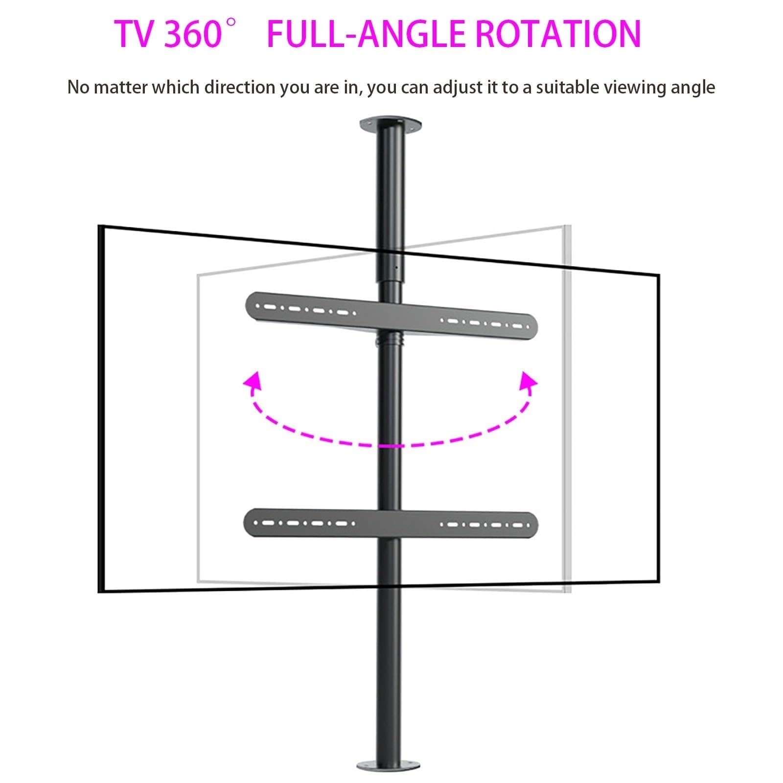 Soporte de Montaje para TV LCD, Marco de Piso Giratorio de 360 Grados, Soporte Giratorio para Pared divisoria, se Adapta a televisores de 32 a 75 Pulgadas (tamaño: 2000 a 2950 mm)