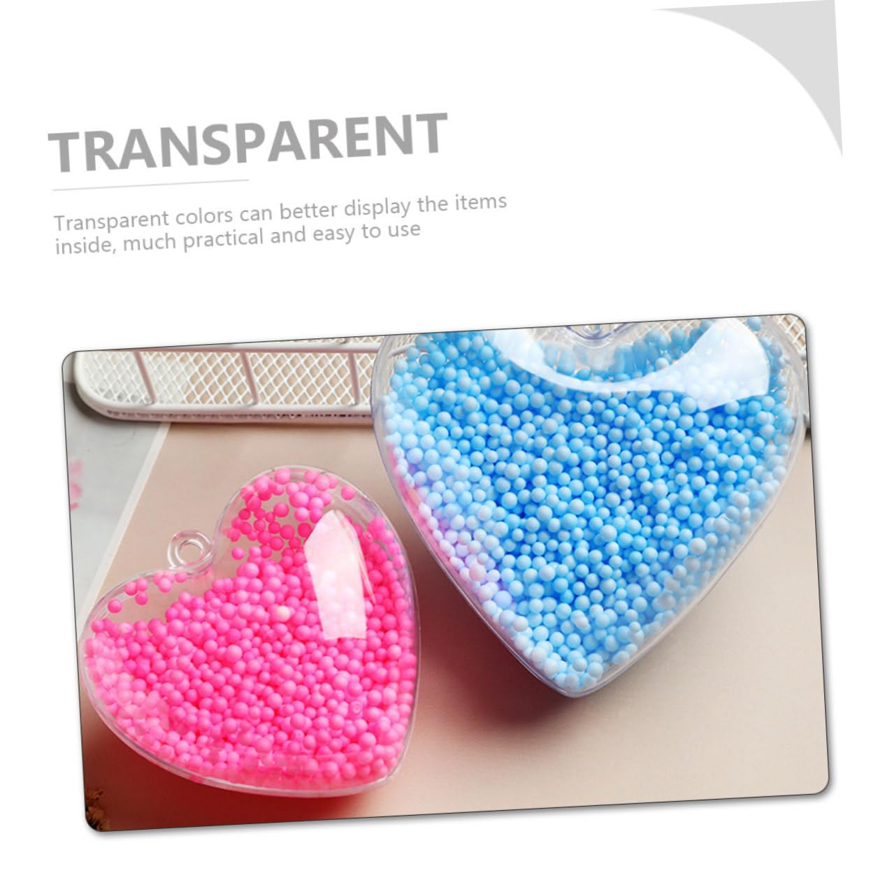 Bolas de Adorno Colgantes Transparentes en Forma de Corazón 10 CM 12 Piezas Bolas Rellenables para Decoración de San Valentín Navidad y Bodas