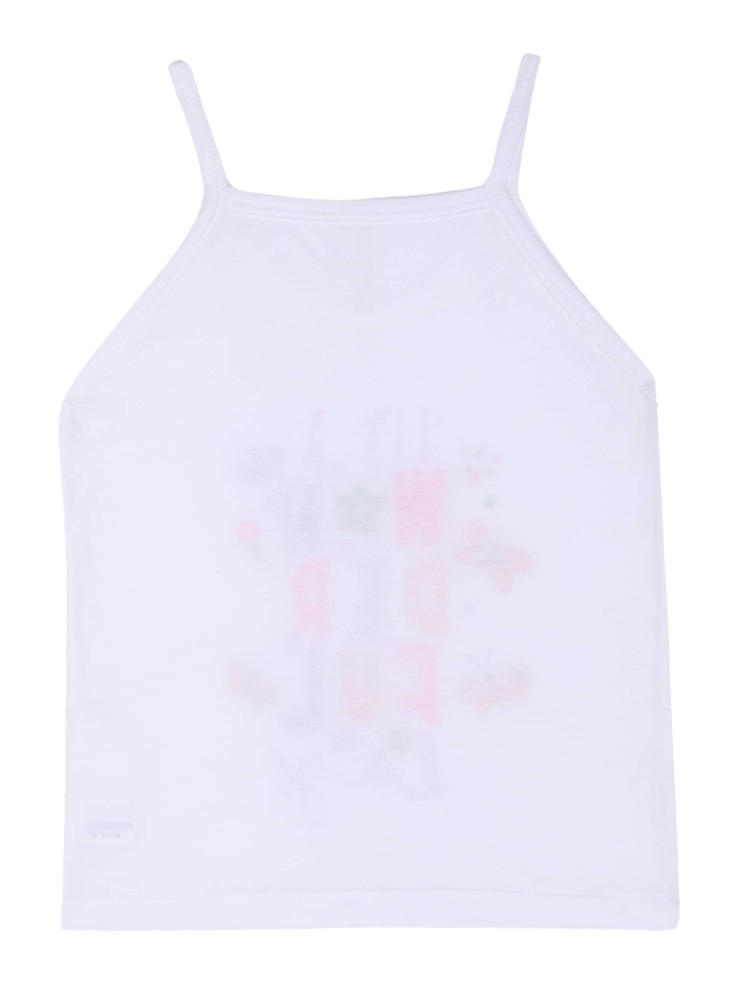 Kids Girls White Dori Neck Sleeveless Printed Vest Pack of 6 (65 cm / 5-6 Yrs) - Image 5 thumbnail