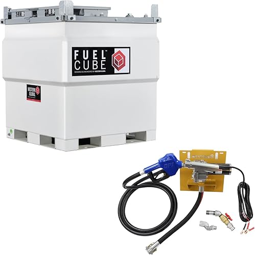 Western Global Tanque de transferencia de combustible FCP250 FuelCube estacionario, tanque de almacenamiento diésel de doble pared de 243 galones de