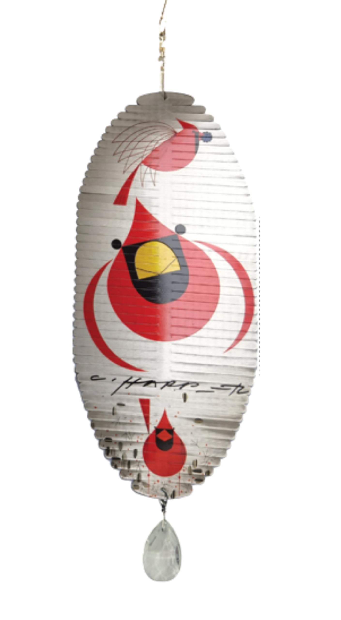 Décoration de jardin Cardinal Charley Harper Red Carpet Studios en métal 45cm