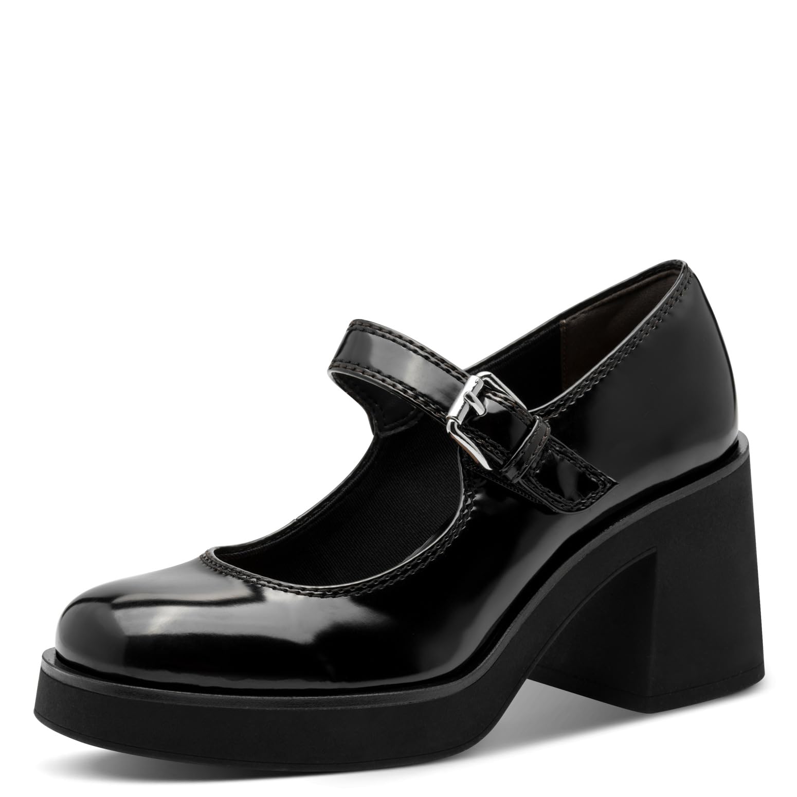 Tamaris Women's Pump with Strap 1-22409-45 Pumps, Black, 41 EU, Black, 8 UK