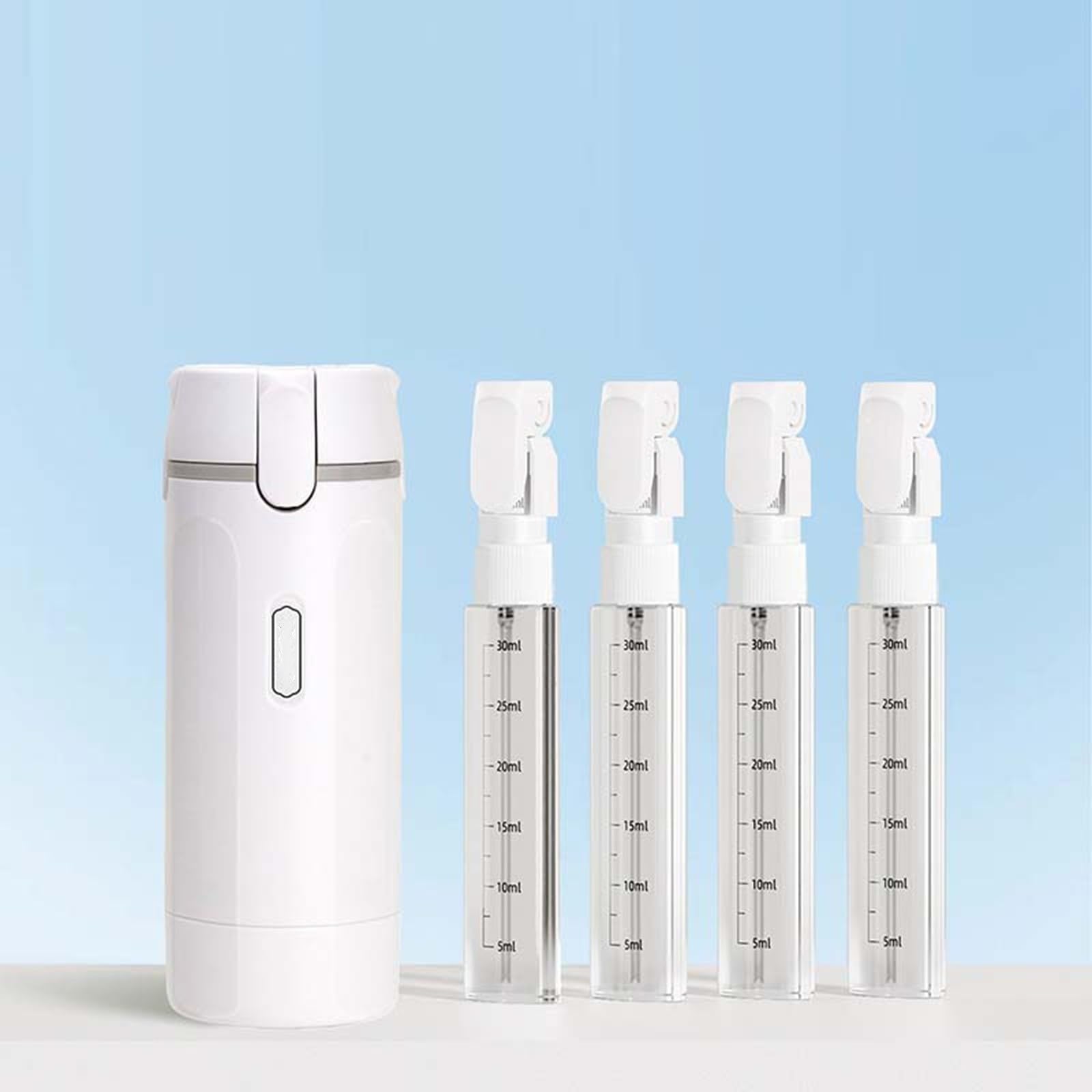 4-in-1-Reisespender, nachfüllbare Silikon-Reiseflaschen, auslaufsicher, tragbar, mit Skala und Etikett, für Shampoo, Conditioner, Lotion und Creme, ideal für Reisen, Flugreisen und Fitnessstudio - 4