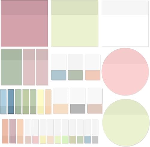 Notas adhesivas transparentes, 920 hojas de notas adhesivas transparentes impermeables, notas transparentes para publicar artículos de estudio