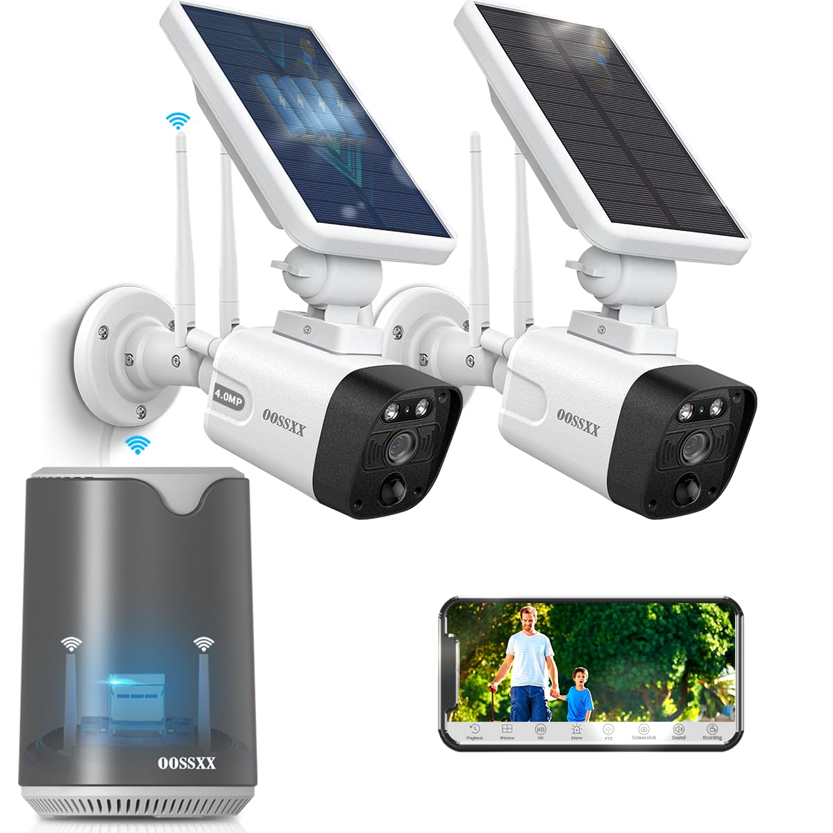 防犯カメラ Smart PTZ Outdoor Solar Battery Camera Amazon.com : Solar Security Camera Wireless Outdoor, 3K/5MP