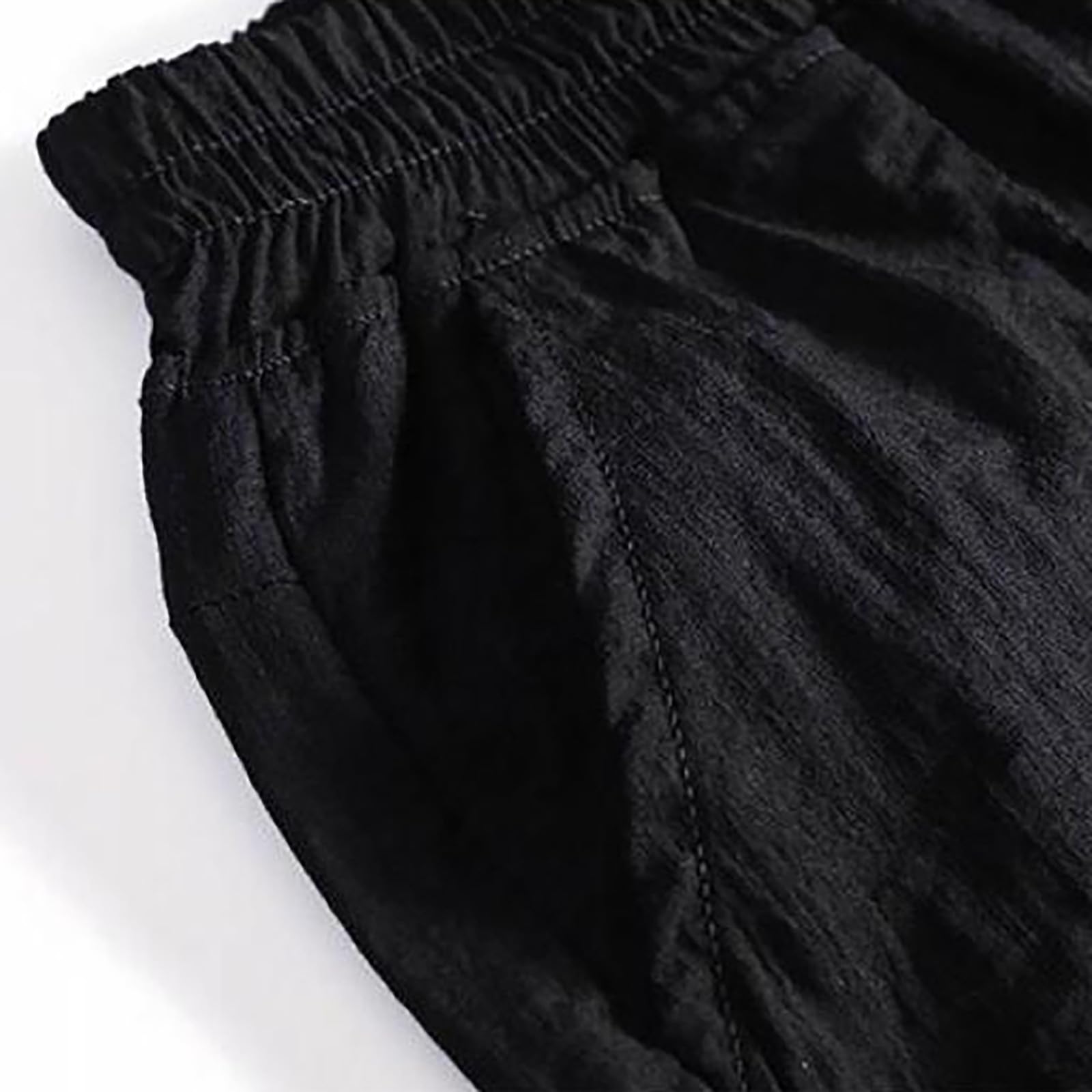 Pantalones de lino para niños Pantalones largos de ocio para niños Primavera Verano Jugar al aire libre Cómodos Pantalones de entrenamiento de cintura elástica