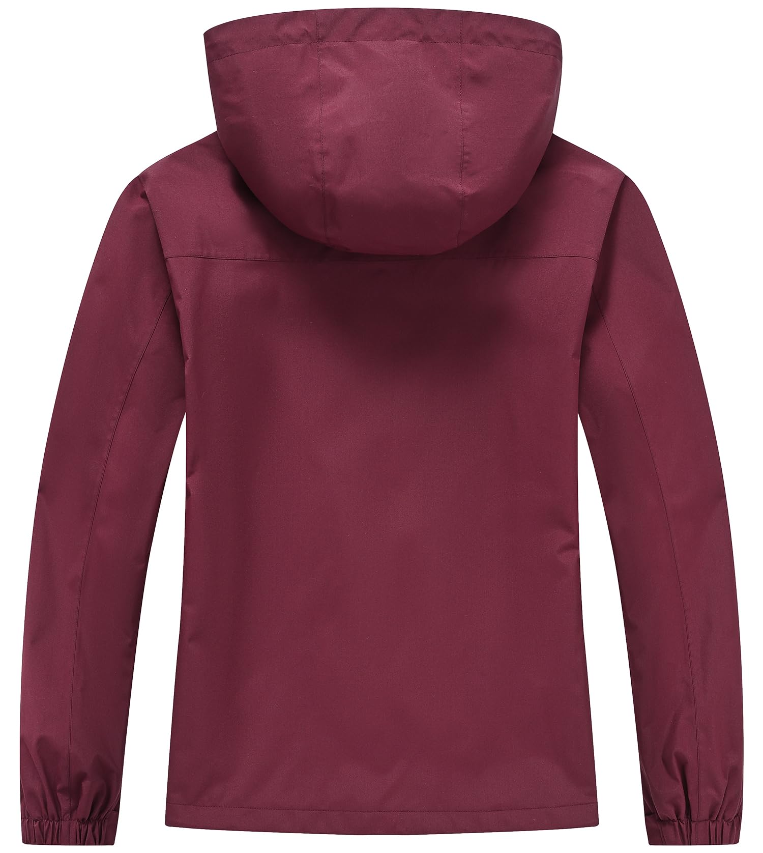 Huayuzh Chaqueta softshell para mujer, resistente al agua, transpirable, chaqueta de entretiempo, chaqueta cortavientos, chaqueta de lluvia, chaqueta de senderismo, senderismo, correr, rojo oscuro, S