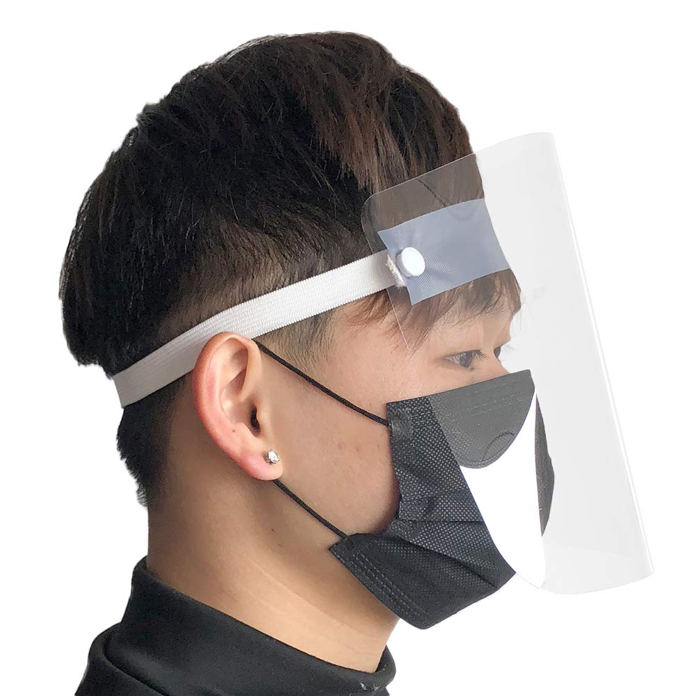 TRAINER SECRET 10Pcs Reuseable Safety Face Shield Fluid Resistant Plastic Protective