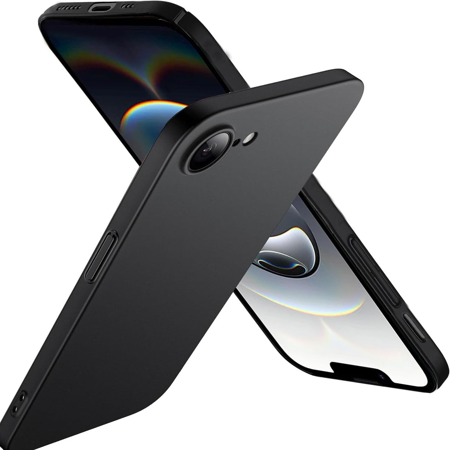 【極薄軽量】XyddxihaniPhone 17e/ iPhone 16E用 ケース 軽量薄型 シンプル マット質感 さらさら手触り PC製 指紋防止 擦り傷防止 アイフォン 17 16E用 ケース いPhone17 16E用カバー シン・フィット ブラック