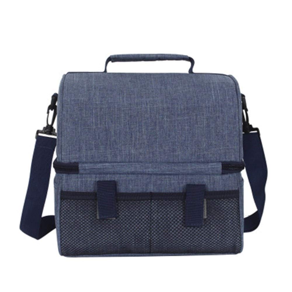Bolsa de Picnic Las bolsas de almuerzo impermeables pueden mantener la comida caliente Bolsas de Almuerzo(Azul)