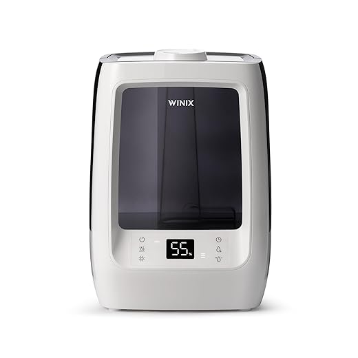 Winix L201 Large Room 2-Gallon Ultrasonic Humidifier - Warm & Cool Mist, 120-Hour Runtime, Adjustable Humidistat, Dual 360° Mist + Demineralization Capsules and Aromatherapy Pads Included