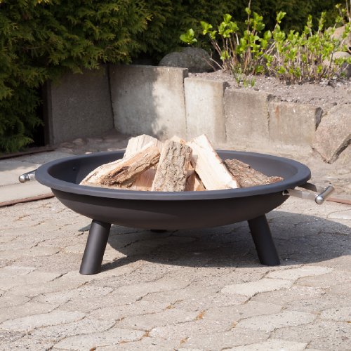 Ultranatura Vulcano Feuerschale mit Edelstahl Griffen/ Feuerkorb für draußen im Garten und auf der Terrasse, Befeuerung des Grillkorbs mit Kohle und Holz, als Outdoor Lagerfeuer und Grillstelle-7