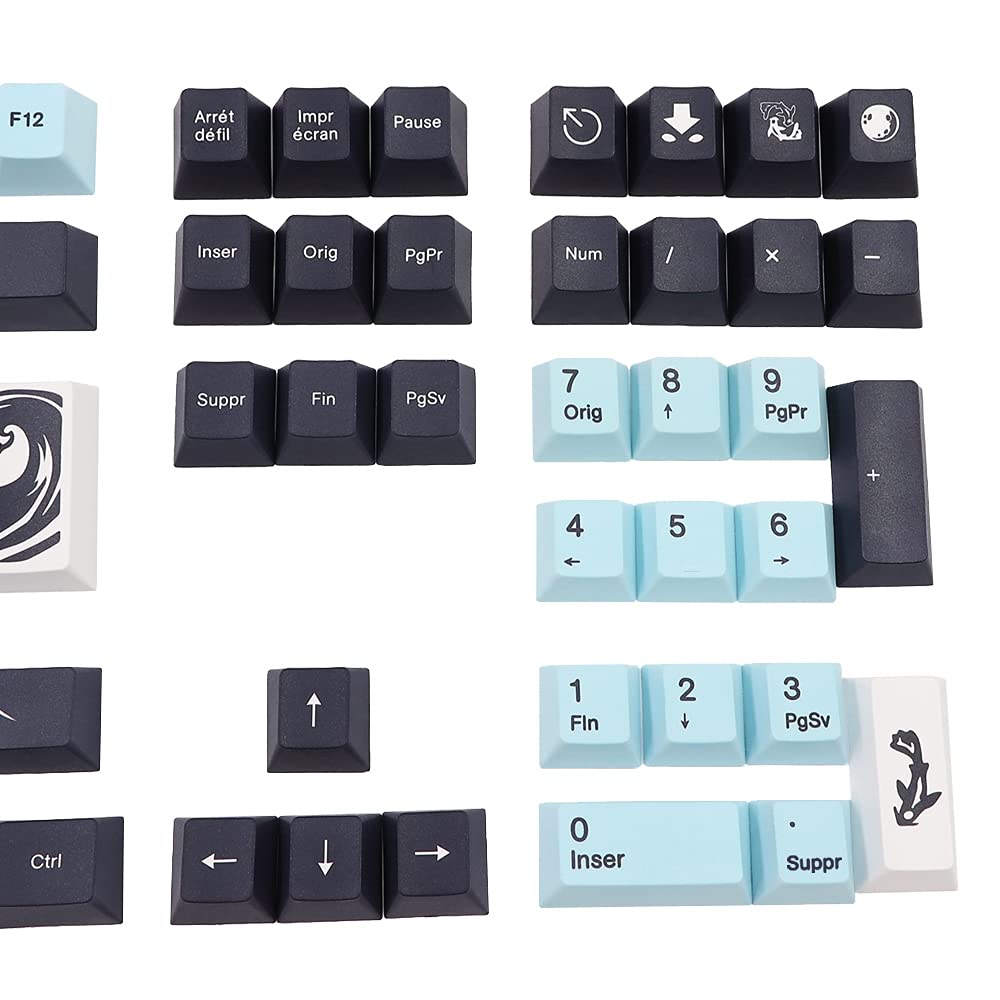 PBT France Keycaps Cherry Profile pour MX Switch Clavier Mécanique