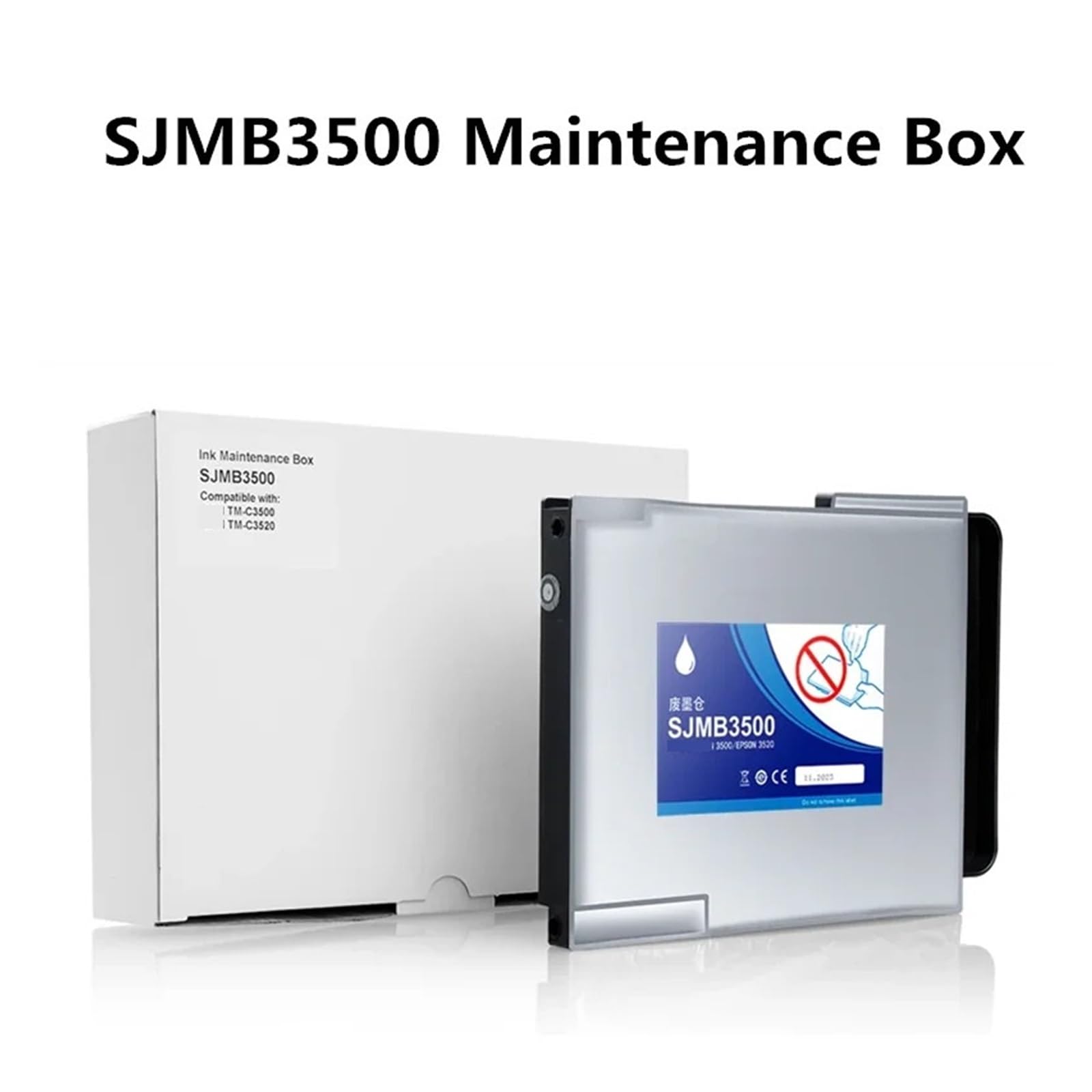 SJMB3500 Wartungsbox C33S020580 Resttintenbehälter, kompatibel mit Epson ColorWorks TM-C3500 TM-C3510 TM-C3520 TM C3500 C3510 C3520 Label