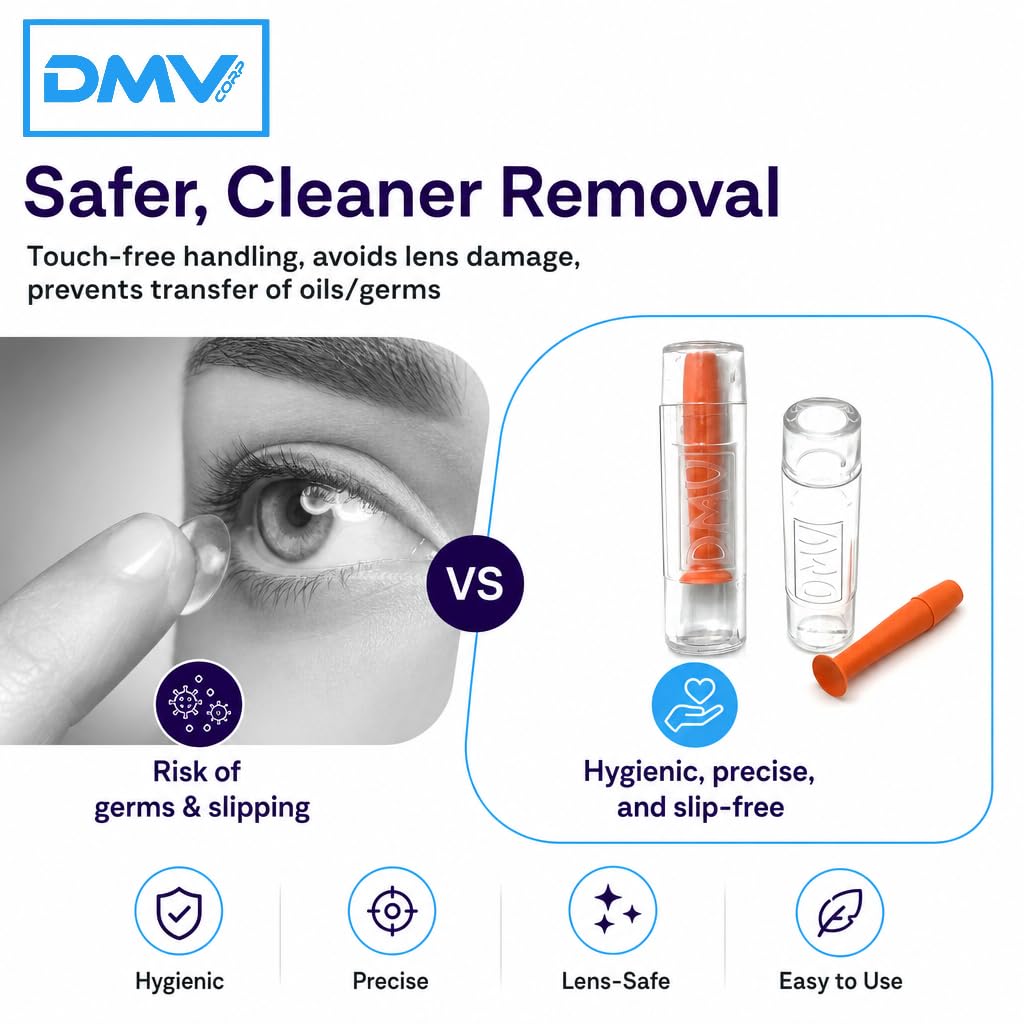 DMV Lot de 3 décapants ultra durs pour lentilles de contact Orange