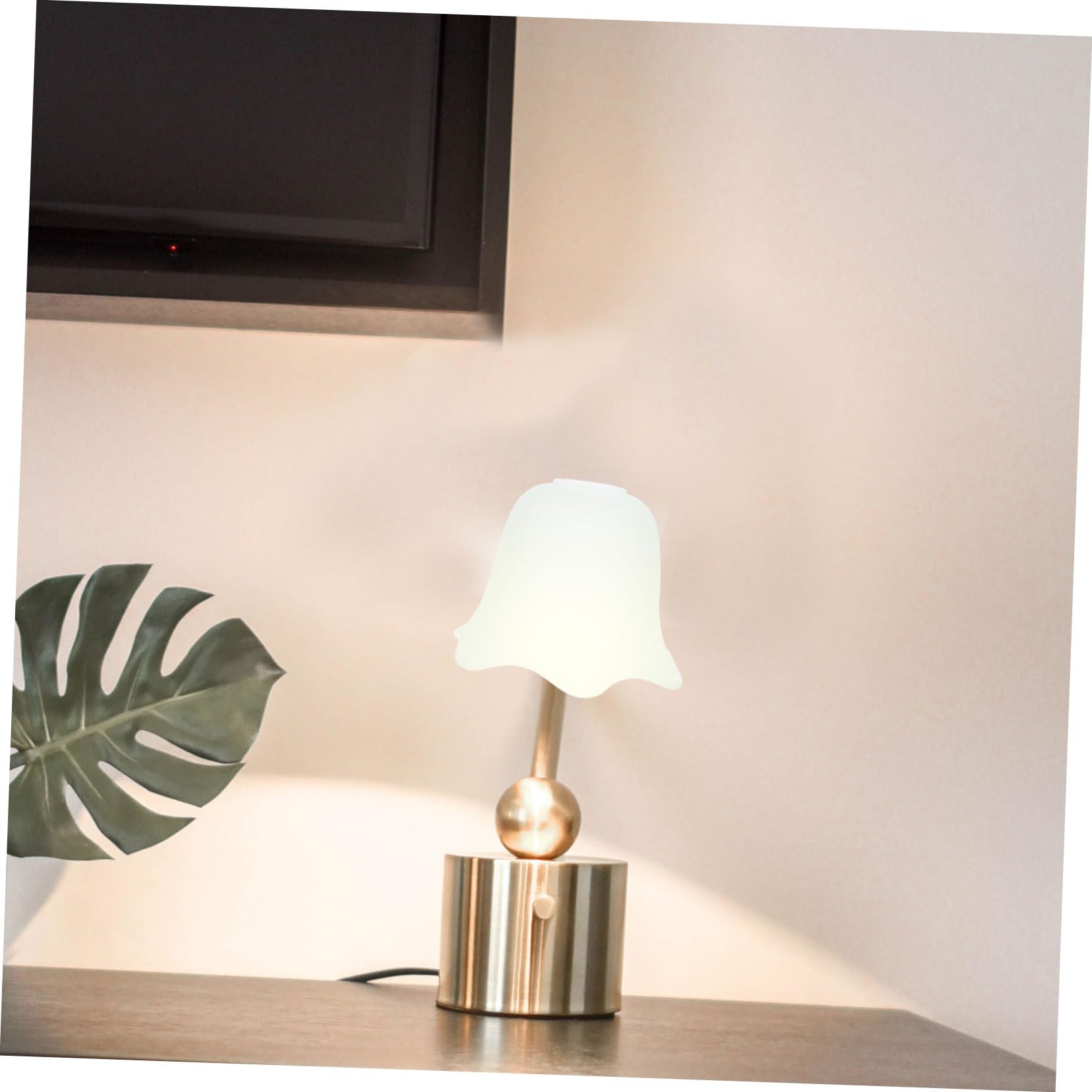 Abat-jour en Verre Décoratif Créatif Blanc, Lot de 2 Pièces