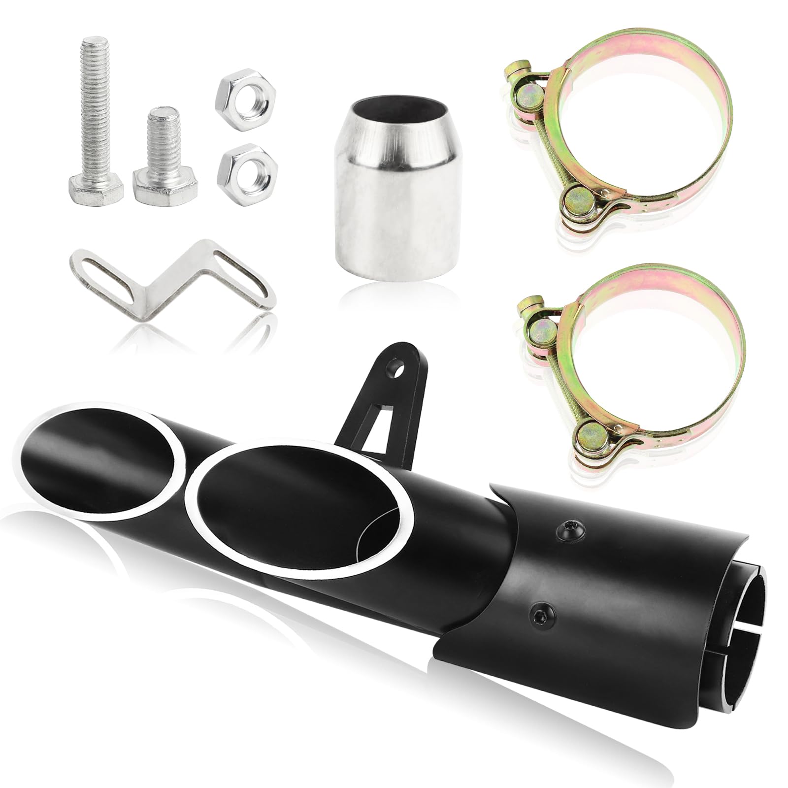 38mm-51mm Motorcycle Exhaust Tips 1.5-2" Motorcycle Muffer Grom Exhaust for Kawasaki Z650 ZX6R Honda CBR 500 300R Yamaha FZ1 250 300 Moto Dirt Bike Silencer Kit