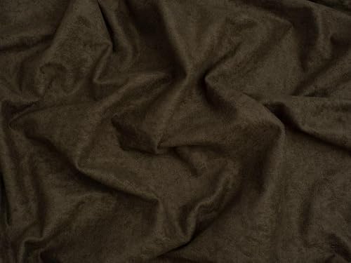 Minerva Core Range Khaki Faux Suede Suedette Fabric for Dressmaking - 150cm Wide - per metre