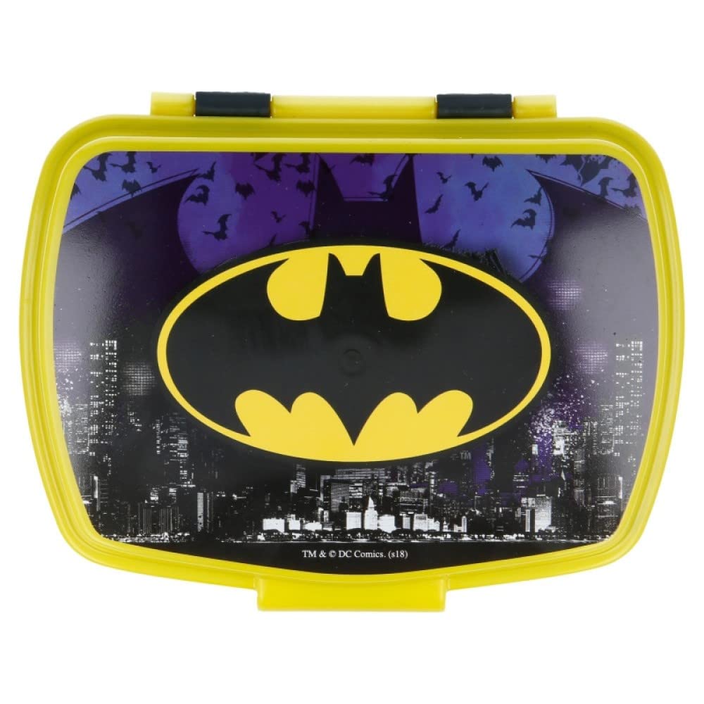 OM SUPPLIES Batman Sandwich Lunch Snack Box Kids Children School (Batman)